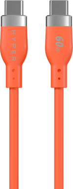 HyperJuice 60W Silicone USB-C to USB-C 1.5m Orange