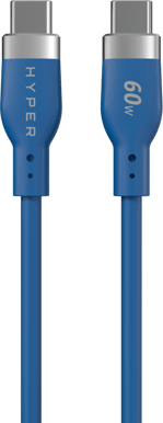 HyperJuice 60W Silicone USB-C to USB-C 1.5m Blå