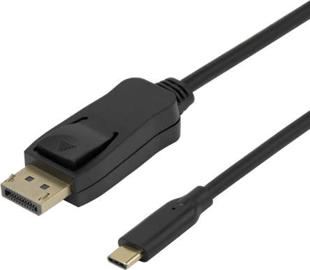 DELTACO USB-C till Displayport 8k, dubbelriktad 1m