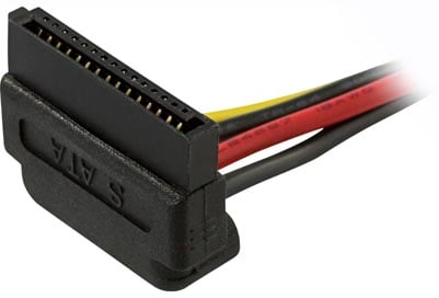SATA-strömadapter, vinklad kontakt