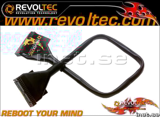 Revoltec Rund FDD-kabel 48cm Svart