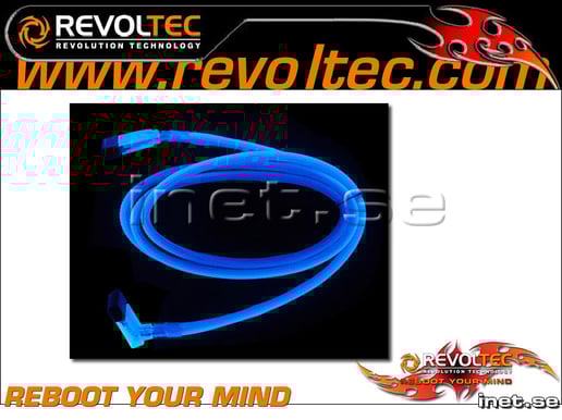 Revoltec S-ATA 100cm vinklad UV Silver