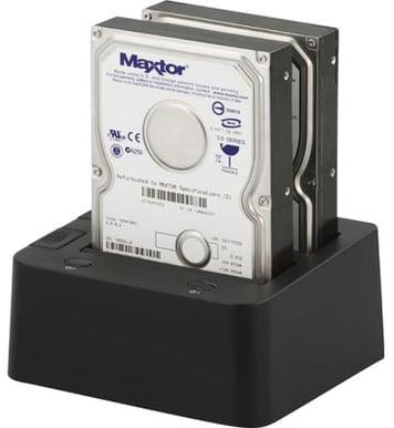 USB/eSATA direkt dock2X2,5" & 2X3,5" SATA-HDD