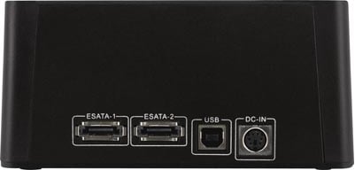 USB/eSATA direkt dock2X2,5" & 2X3,5" SATA-HDD