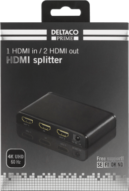 DELTACO HDMI-splitter 1 till 2 enheter