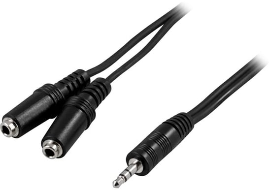 Audio-kabel 3.5mm ha-2x3.5mm ho 1m
