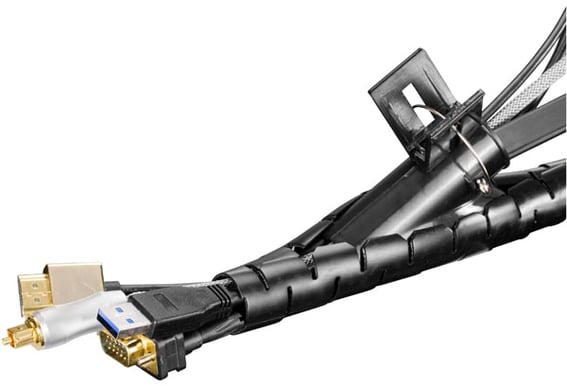 DELTACO Kabelkanal Svart 15m