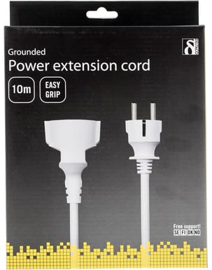 DELTACO Förlängningskabel Rak CEE 7/7 till CEE 7/4 10 m