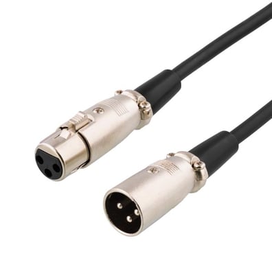DELTACO Audiokabel XLR ha-ho Svart 15m
