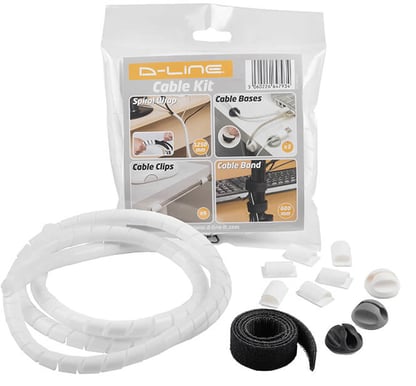 D-Line Kabelhållare Kit Vit