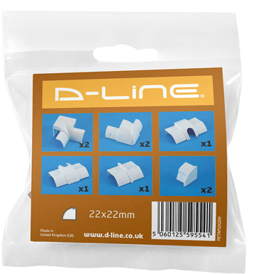 D-Line Adapterkit 22x22mm Vit