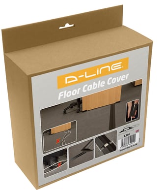D-Line Kabelkanal Golv PVC Pro 1,8m Svart