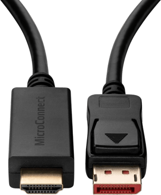MicroConnect 4K DisplayPort 1.4 - HDMI 2.0 1m Svart