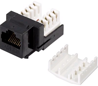 TP-kontakt Cat6 Keystone Svart