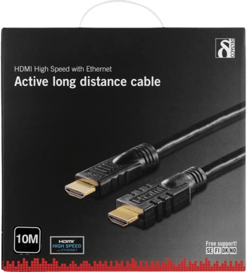 DELTACO HDMI-kabel 1.4 ha-ha Aktiv Svart 10 m