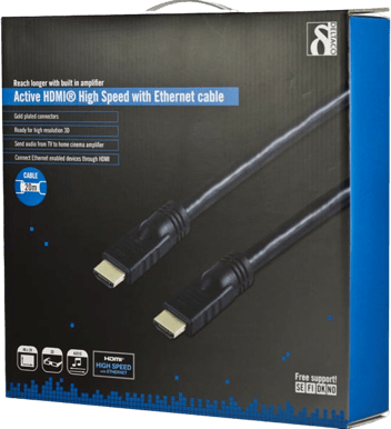 DELTACO HDMI-kabel 1.4 ha-ha Aktiv Svart 20 m