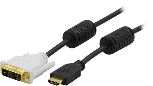 DELTACO DVI-kabel DVI ha till HDMI ha Svart 5 m