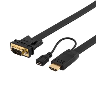 Adapter HDMI ha till VGA ha Svart 1m