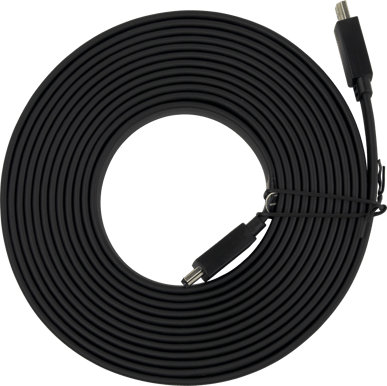DELTACO Platt HDMI-kabel 2.1 ha-ha, Svart 5 m