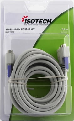 VGA-förlängning HD15 ha-ho 5m Vit