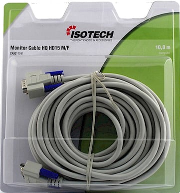 VGA-förlängning HD15 ha-ho 10m Vit