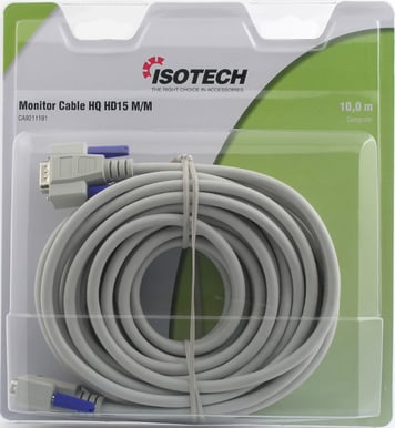 VGA-kabel HD15 ha-ha 10m Vit