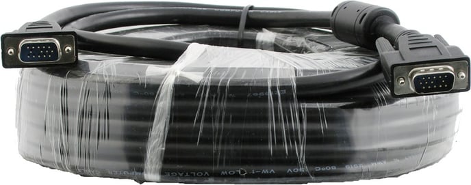 VGA-kabel HD15 ha-ha 20m Svart