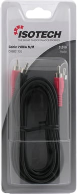 Audiokabel 2xRCA - 2xRCA ha-ha 3m