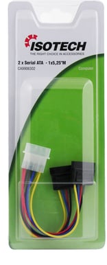 Strömadapter Molex ha - 2xSATA ho
