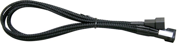 NZXT 3-Pin fläkt 2ha-1ho Y-kabel - sleevad