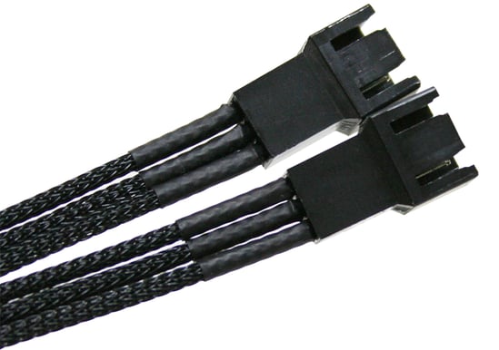 NZXT 3-Pin fläkt 2ha-1ho Y-kabel - sleevad