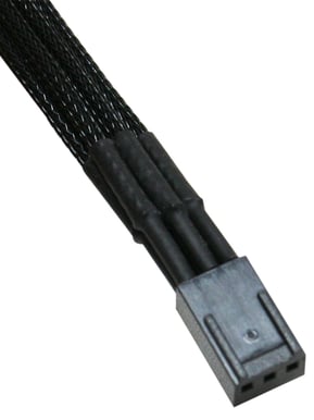 NZXT 3-Pin fläkt 2ha-1ho Y-kabel - sleevad
