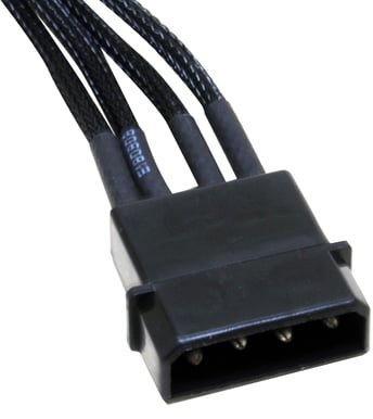 NZXT Molex till 2st SATA 200mm - sleevad