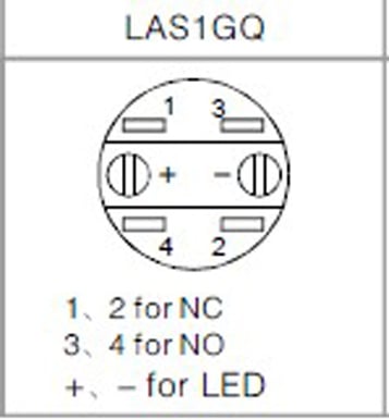 Phobya Vandal switch 19mm Svart Alu/Blå LED Ring