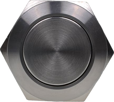 Phobya Vandal switch 19mm Svart Alu/Blå LED