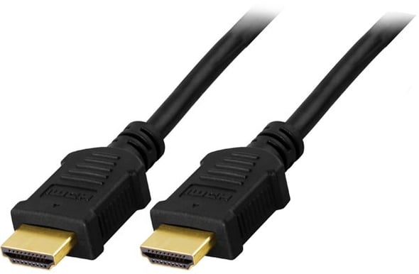 DELTACO HDMI-kabel 2.0 ha-ha Svart (F) 0.5 m