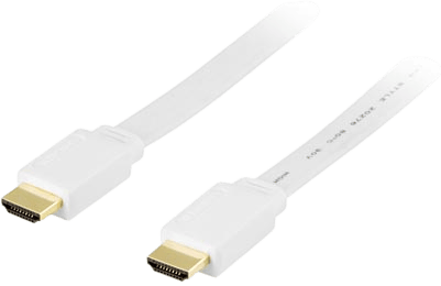 DELTACO HDMI-kabel 1.4 ha-ha Flat Vit 5m