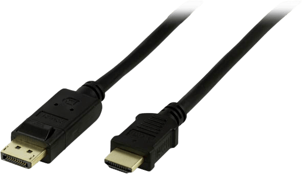 DELTACO DisplayPort ha till HDMI ha Svart (F) 2 m