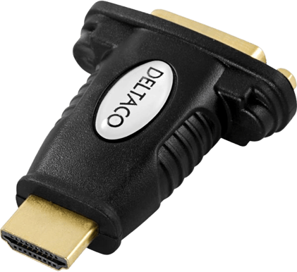 DELTACO Adapter HDMI ha till DVI-D ho Svart