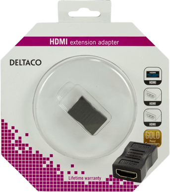 DELTACO Adapter HDMI ho till HDMI ho Svart