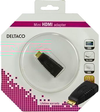 Adapter HDMI ho till mini HDMI ha Svart