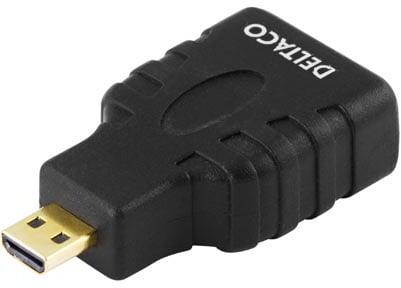Adapter HDMI ho-micro HDMI ha Svart