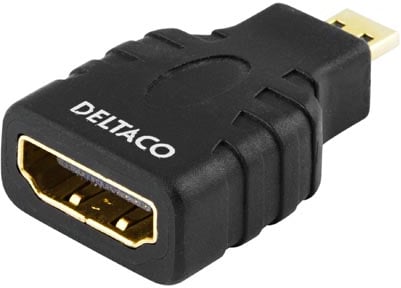 Adapter HDMI ho-micro HDMI ha Svart