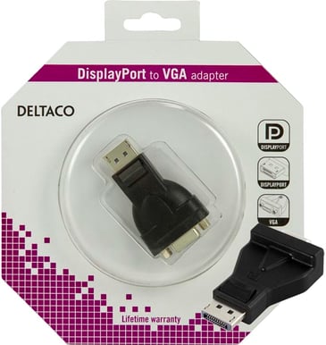 Adapter DisplayPort ha-VGA ho Svart