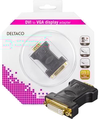 Adapter DVI ho till VGA ha Svart