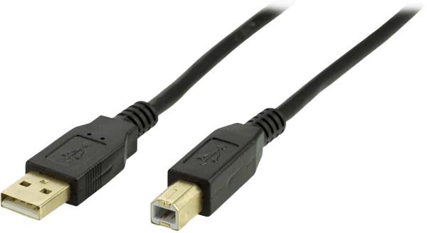 DELTACO USB 2.0 kabel A-B Svart 2m