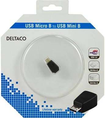 USB 2.0 Adapter Mini B ho till Micro-B ha