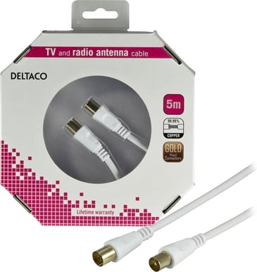 Antennkabel Vit 5m