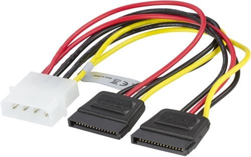Strömadapter Molex ha-2x SATA ho