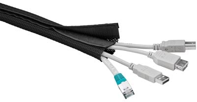 Kabelstrumpa nylon Svart 1.8m